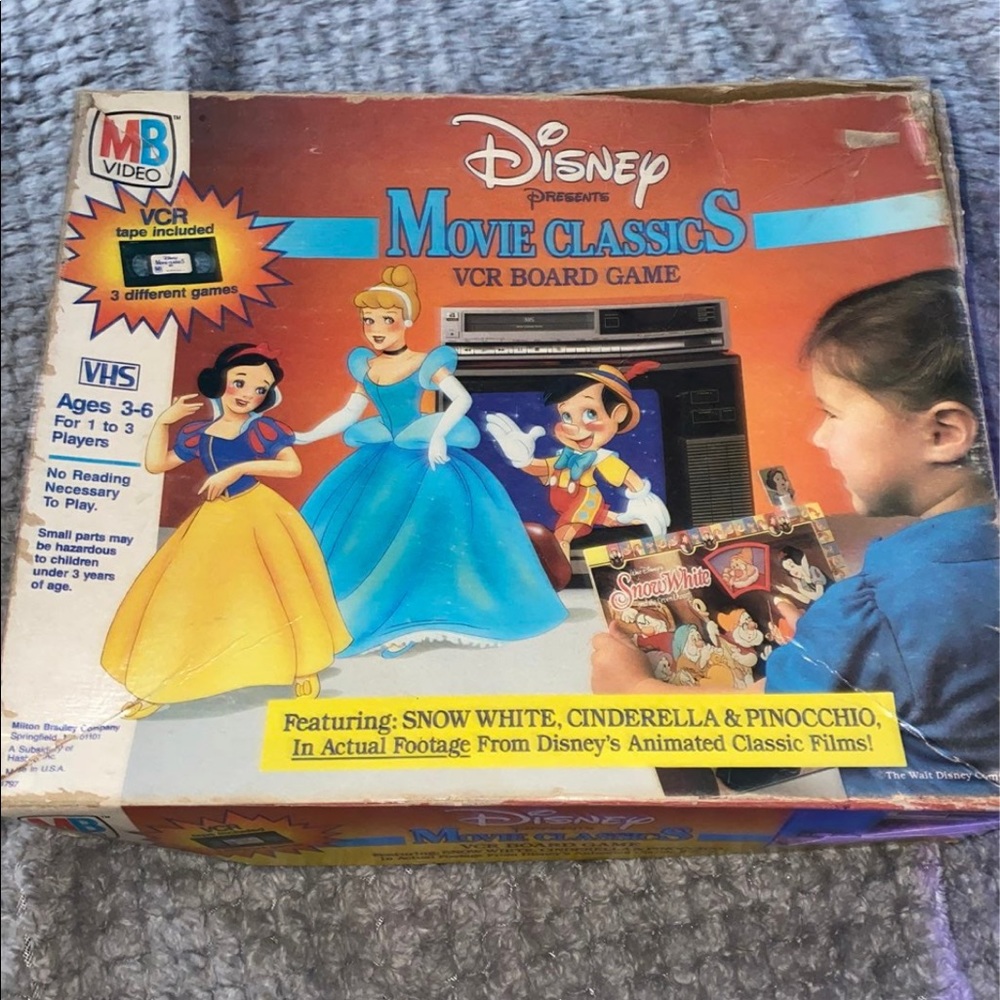 Rare Vintage Disney Movie Classics Vcr Board Game
